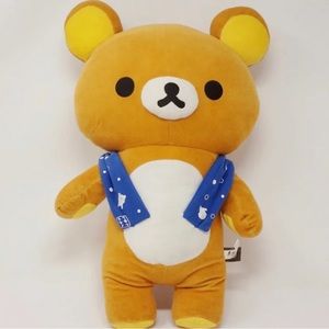 Rilakkuma with Blue Towel Plush Large 18” San-X (NWT)